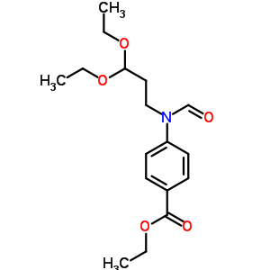 Benzoic acid,4-[(3,3-diethoxypropyl)formylamino]-, ethyl ester Structure,6416-88-2Structure