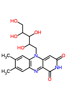 7,8-Dimethyl-5-(2,3,4,5-tetrahydroxypentyl)pyrido[4,3-b]quinoxaline-1,3-dione Structure,64183-66-0Structure