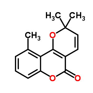 2,2,10-Trimethyl-2h,5h-pyrano[3,2-c][1]benzopyran-5-one Structure,64190-59-6Structure