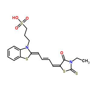 2-[4-(3-Ethyl-4-oxo-2-thioxothiazolidin-5-ylidene)-2-butenylidene]-3(2h)-benzothiazole-1-propanesulfonic acid Structure,64285-53-6Structure