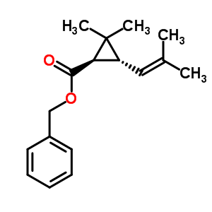 2,2-Dimethyl-3-(2-methylpropenyl)-cyclopropanecarboxylicacidbenzylester Structure,64312-78-3Structure