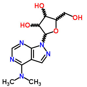 1H-pyrazolo[3,4-d]pyrimidin-4-amine,n,n-dimethyl-1-b-d-ribofuranosyl- Structure,64372-75-4Structure