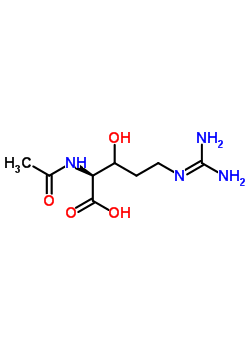 (2S)-2-acetamido-5-(diaminomethylideneamino)-3-hydroxy-pentanoic acid Structure,64398-72-7Structure