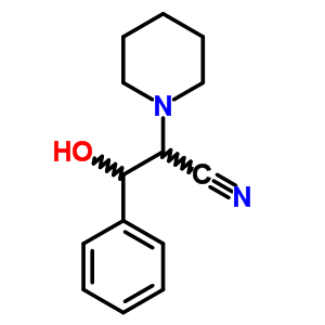 1-Piperidineacetonitrile,a-(hydroxyphenylmethyl)- Structure,64399-76-4Structure