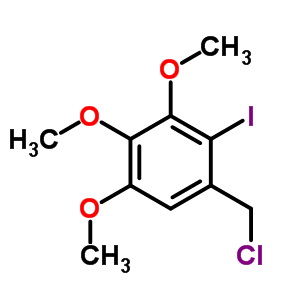 Benzene,1-(chloromethyl)-2-iodo-3,4,5-trimethoxy- Structure,64490-46-6Structure