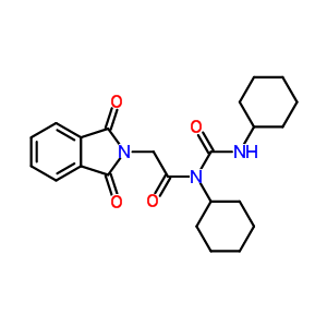 2H-isoindole-2-acetamide,n-cyclohexyl-n-[(cyclohexylamino)carbonyl]-1,3-dihydro-1,3-dioxo- Structure,6475-17-8Structure