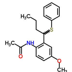 Acetamide, n-[4-methoxy-2-[1-(phenylthio)butyl]phenyl]- Structure,64872-86-2Structure