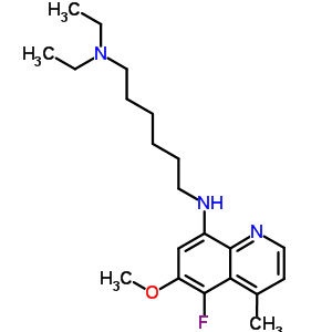 Diethyl{6-[(5-fluoro-6-methoxy-4-methyl(8-quinolyl))amino]hexyl}amine Structure,64993-13-1Structure