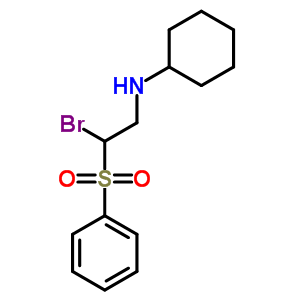 (2-Benzenesulfonyl-2-bromo-ethyl)-cyclohexyl-amine Structure,65210-99-3Structure