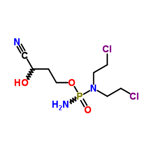 4-[Amino-[bis(2-chloroethyl)amino]phosphoryl]oxy-2-hydroxy-butanenitrile Structure,65263-76-5Structure