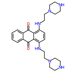 9,10-Anthracenedione, 1,4-bis((1-(piperazinyl)ethyl)amino)- Structure,65271-73-0Structure