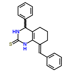 (8E)-8-benzylidene-4-phenyl-1,3,4,5,6,7-hexahydroquinazoline-2-thione Structure,65331-27-3Structure