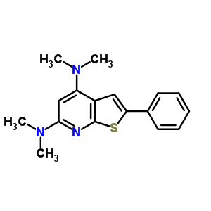 Thieno[2,3-b]pyridine-4,6-diamine,n4,n4,n6,n6-tetramethyl-2-phenyl- Structure,65416-96-8Structure