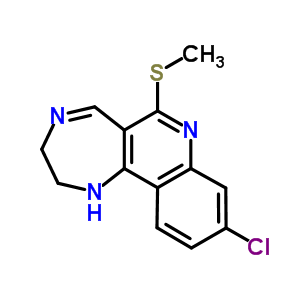 9-Chloro-6-(methylthio)-2,3-dihydro-1h-[1,4]diazepino[6,5-c]quinoline Structure,65482-47-5Structure