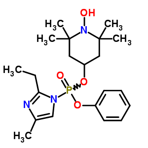 4-[(2-Ethyl-4-methyl-imidazol-1-yl)-phenoxy-phosphoryl]oxy-1-hydroxy-2,2,6,6-tetramethyl-piperidine Structure,65561-79-7Structure