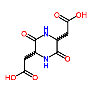 2-[5-(Carboxymethyl)-3,6-dioxo-piperazin-2-yl]acetic acid Structure,6560-37-8Structure