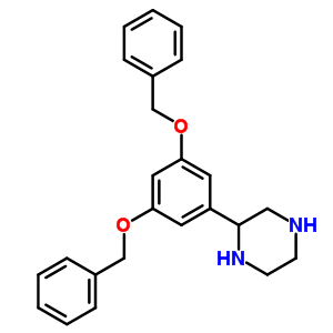 2-(3,5-Dibenzyloxyphenyl)piperazine Structure,65709-43-5Structure