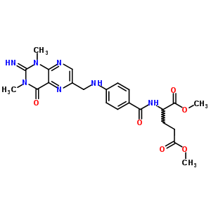 Dimethyl 2-[[4-[(2-imino-1,3-dimethyl-4-oxo-pteridin-6-yl)methylamino]benzoyl]amino]pentanedioate Structure,65757-04-2Structure