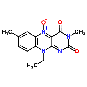 Benzo[g]pteridine-2,4(3h,10h)-dione, 10-ethyl-3,7-dimethyl-, 5-oxide Structure,65818-59-9Structure