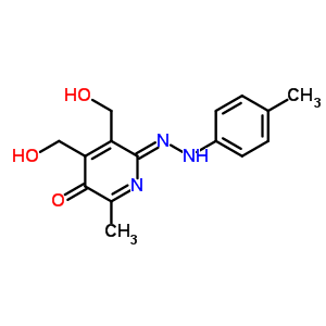 (6Z)-4,5-bis(hydroxymethyl)-2-methyl-6-[(4-methylphenyl)hydrazinylidene]pyridin-3-one Structure,6600-92-6Structure