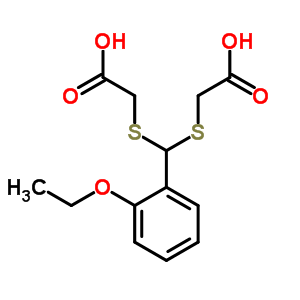 2-[Carboxymethylsulfanyl-(2-ethoxyphenyl)methyl]sulfanylacetic acid Structure,6623-23-0Structure