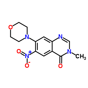 3-Methyl-7-morpholin-4-yl-6-nitro-quinazolin-4-one Structure,66234-56-8Structure