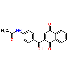 Acetamide,n-[4-[(1,4-dihydro-1,4-dioxo-2-naphthalenyl)hydroxymethyl]phenyl]- Structure,6629-20-5Structure