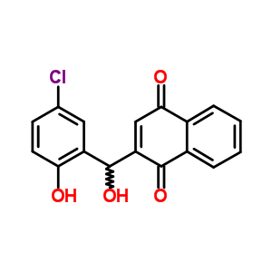 1,4-Naphthalenedione,2-[(5-chloro-2-hydroxyphenyl)hydroxymethyl]- Structure,6629-24-9Structure