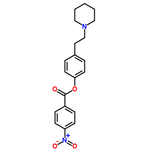 [4-[2-(1-Piperidyl)ethyl]phenyl] 4-nitrobenzoate Structure,6629-78-3Structure