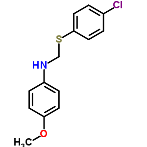 Benzenamine, n-[[(4-chlorophenyl)thio]methyl]-4-methoxy- Structure,6631-99-8Structure