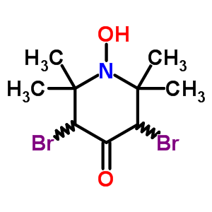 3,5-Dibromo-1-hydroxy-2,2,6,6-tetramethyl-piperidin-4-one Structure,66314-86-1Structure