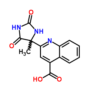 4-Quinolinecarboxylicacid, 2-(4-methyl-2,5-dioxo-4-imidazolidinyl)- Structure,66326-00-9Structure