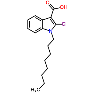 2-Chloro-1-octyl-indole-3-carboxylic acid Structure,66335-27-1Structure