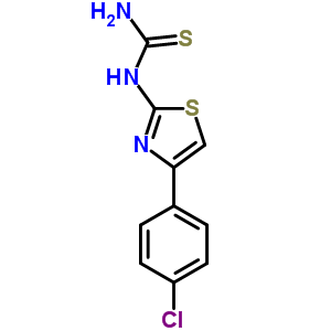 Thiourea,n-[4-(4-chlorophenyl)-2-thiazolyl]- Structure,6635-76-3Structure