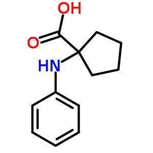 1-Phenylaminocyclopentanecarboxylic acid Structure,6636-94-8Structure