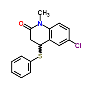 6-Chloro-1-methyl-4-phenylsulfanyl-3,4-dihydroquinolin-2-one Structure,66365-65-9Structure