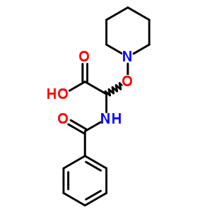 2-Benzamido-2-(1-piperidyloxy)acetic acid Structure,66381-00-8Structure