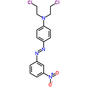 Benzenamine,n,n-bis(2-chloroethyl)-4-[2-(3-nitrophenyl)diazenyl]- Structure,66710-75-6Structure