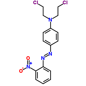 Benzenamine,n,n-bis(2-chloroethyl)-4-[2-(2-nitrophenyl)diazenyl]- Structure,66710-76-7Structure