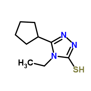 5-Cyclopentyl-4-ethyl-4H-1,2,4-triazole-3-thiol Structure,667412-81-9Structure