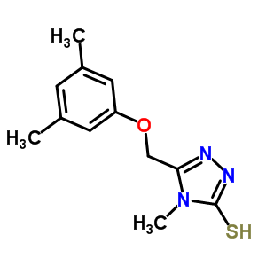 5-[(3,5-Dimethylphenoxy)methyl]-4-methyl-4H-1,2,4-triazole-3-thiol Structure,667413-37-8Structure