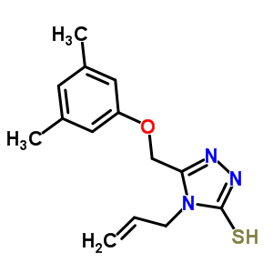 4-Allyl-5-[(3,5-dimethylphenoxy)methyl]-4H-1,2,4-triazole-3-thiol Structure,667413-38-9Structure