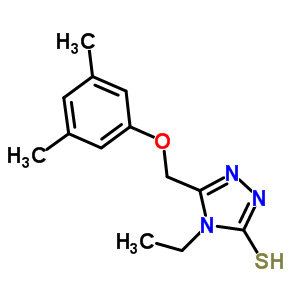 5-[(3,5-Dimethylphenoxy)methyl]-4-ethyl-4H-1,2,4-triazole-3-thiol Structure,667413-42-5Structure