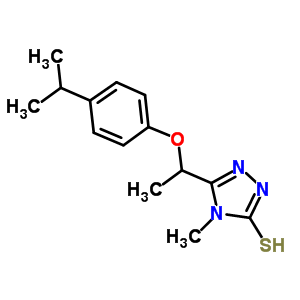 5-[1-(4-Isopropylphenoxy)ethyl]-4-methyl-4H-1,2,4-triazole-3-thiol Structure,667413-64-1Structure