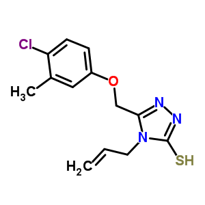 4-Allyl-5-[(4-chloro-3-methylphenoxy)methyl]-4H-1,2,4-triazole-3-thiol Structure,667413-83-4Structure