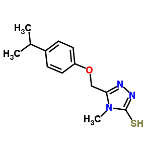 5-[(4-Isopropylphenoxy)methyl]-4-methyl-4H-1,2,4-triazole-3-thiol Structure,667414-35-9Structure