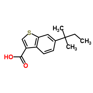 6-(1,1-Dimethylpropyl)-1-benzothiophene-3-carboxylic acid Structure,667436-12-6Structure