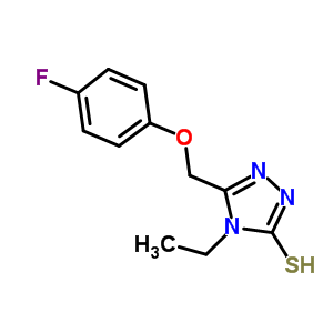 4-Ethyl-5-[(4-fluorophenoxy)methyl]-4H-1,2,4-triazole-3-thiol Structure,667436-83-1Structure