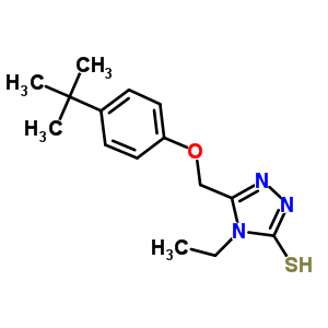 5-[(4-Tert-butylphenoxy)methyl]-4-ethyl-4H-1,2,4-triazole-3-thiol Structure,667437-94-7Structure