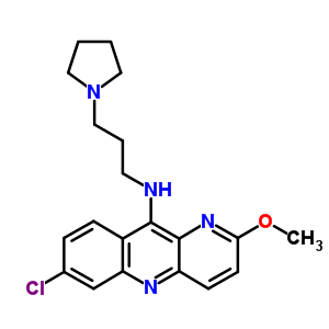 Benzo(b)-1,5-naphthyridin-10-amine, 7-chloro-2-methoxy-n-(3-(1-pyrrolidinyl)propyl)-, trihydrochloride Structure,66748-22-9Structure